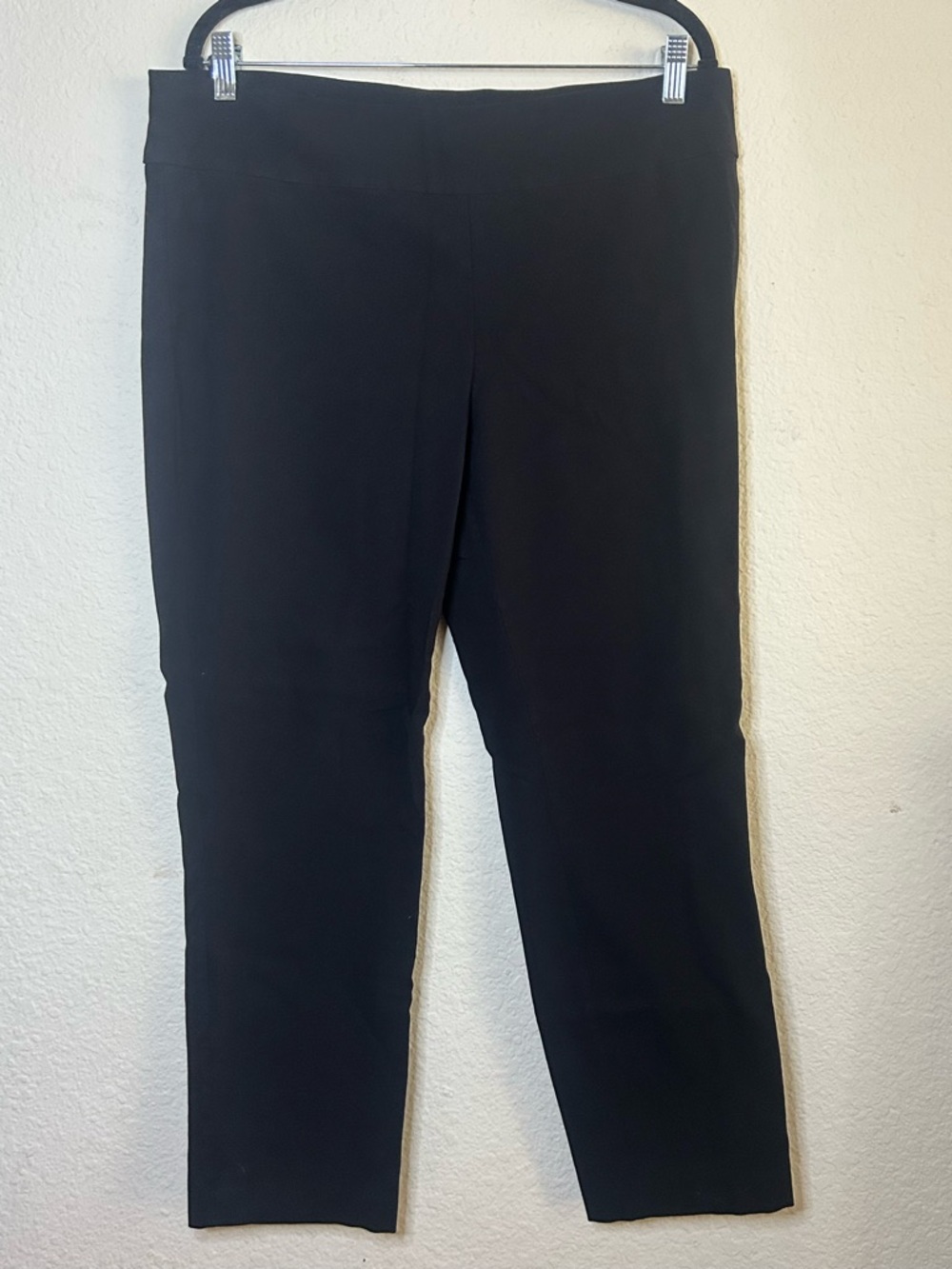 Hilary Radley Classic Black Straight Leg Dress‎ Pants Plus Size 16 Stretch